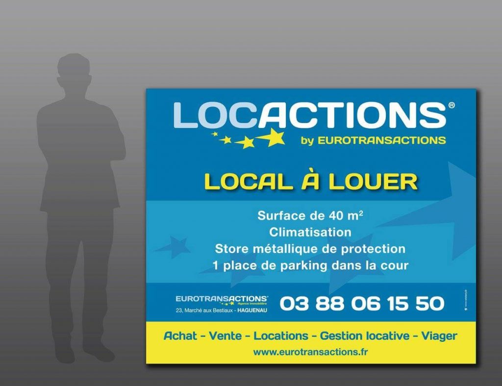 Conception et impression d'une affiche grand format pour LocActions