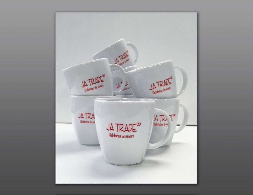 Réalisation et impression de tasses pour JA Trade