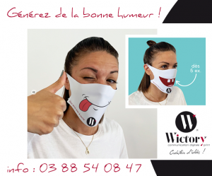 Masque en tissu personnalisable - Protection anti-covid Wictory