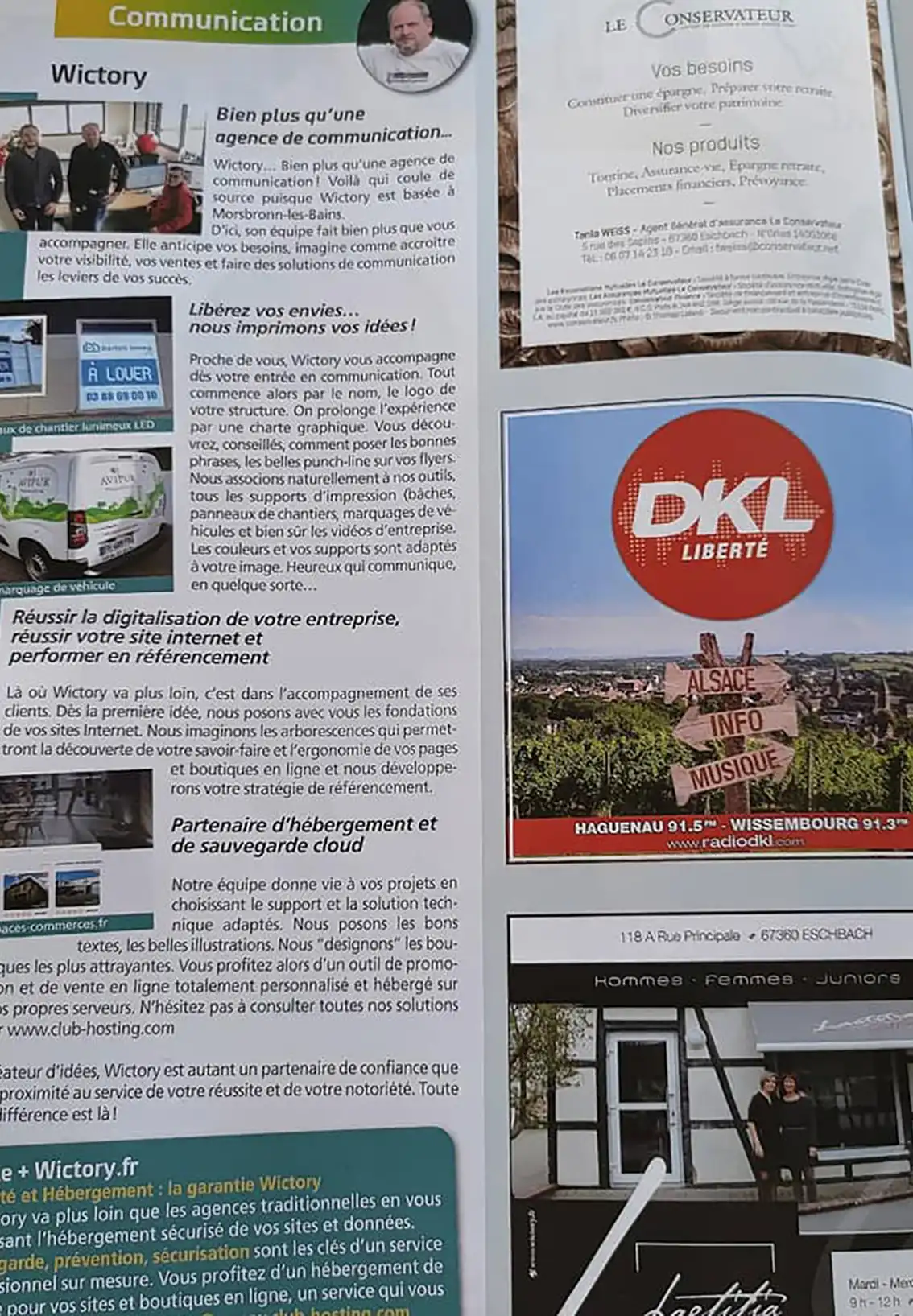 Création d'une annonce presse pour une brochure - Haguenau