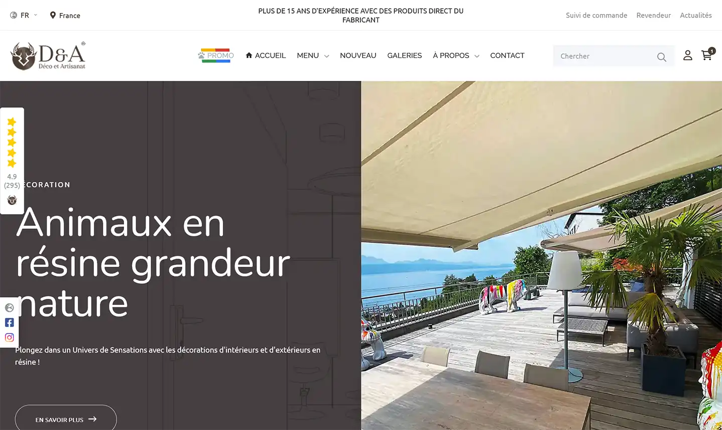 Création de la boutique en ligne pour Déco et Artisanat