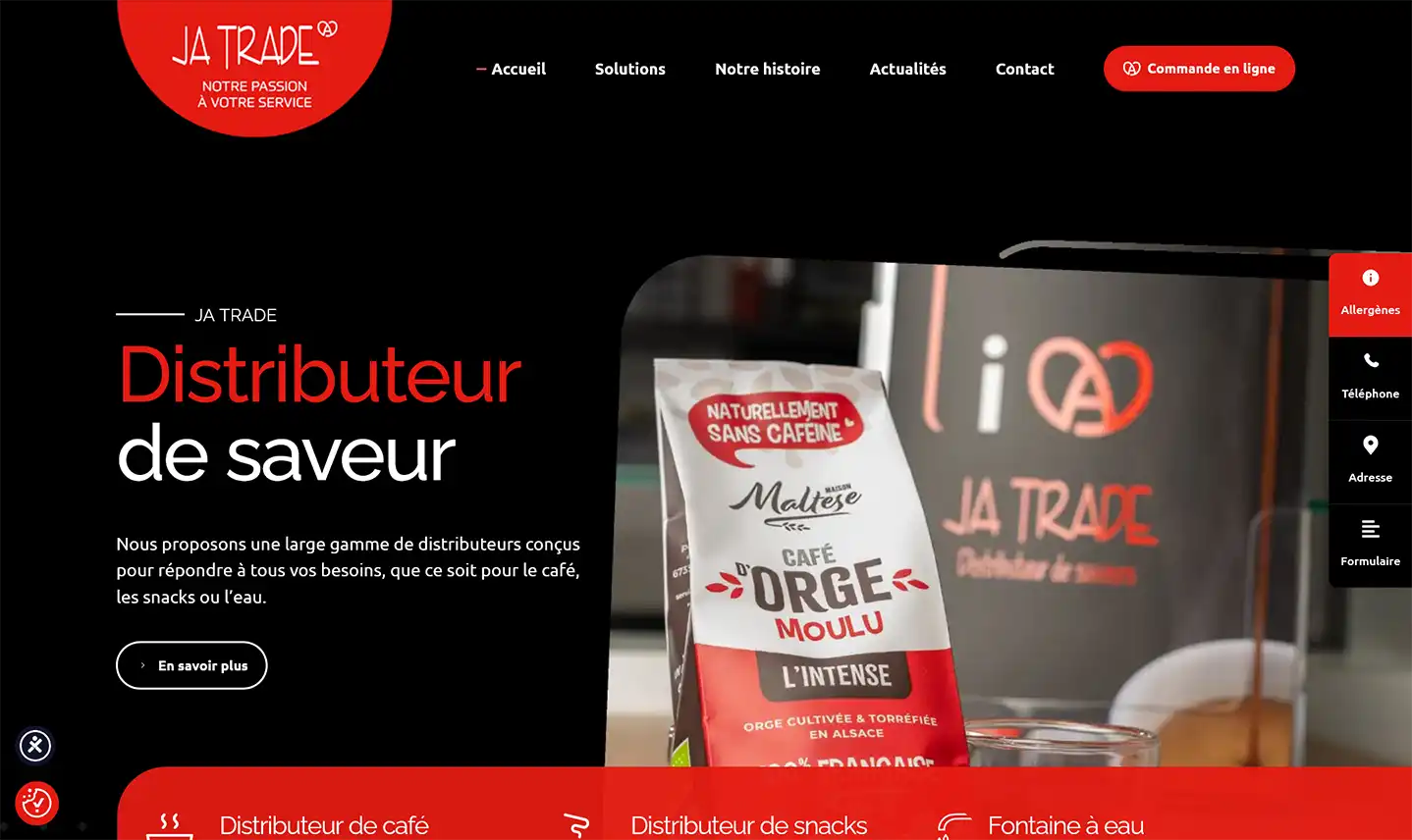 Création d'un nouveau site internet pour Ja Trade à Haguenau